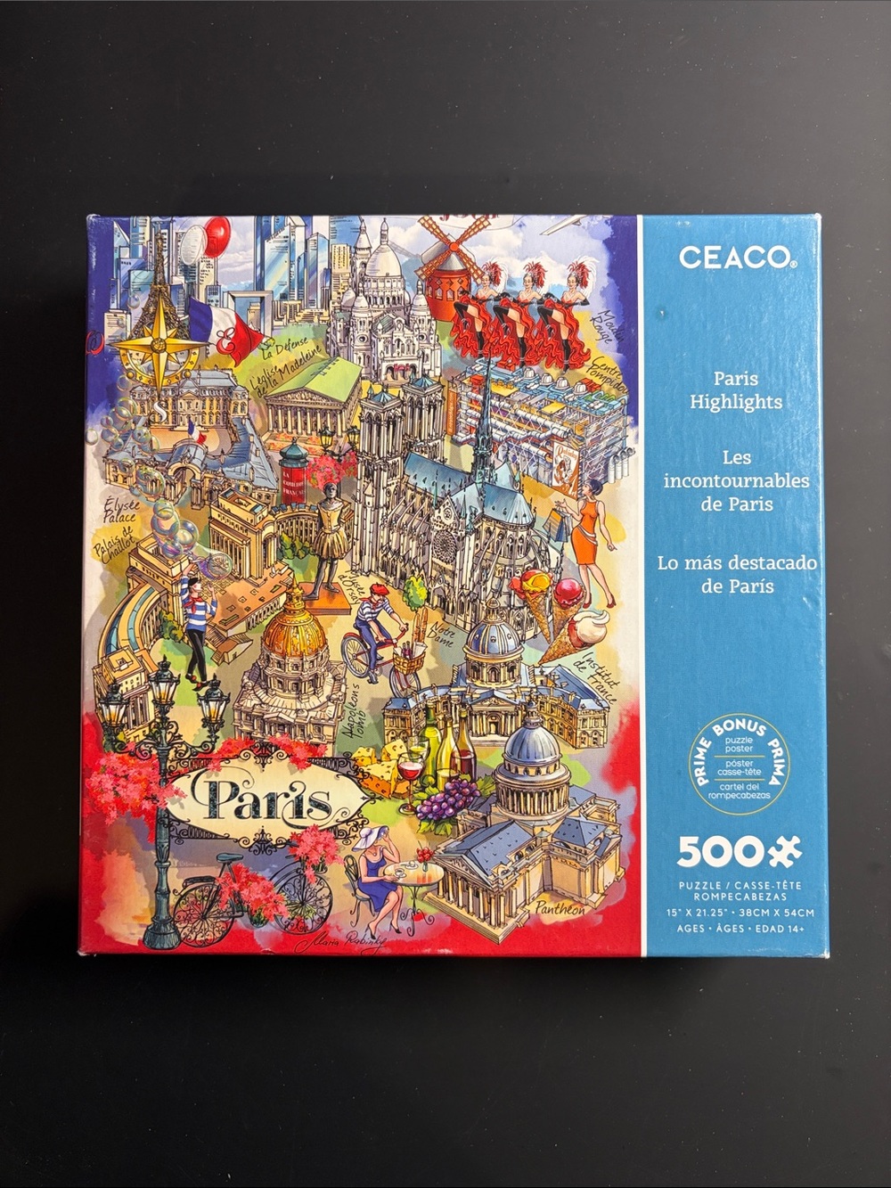 3/$20 🧩 Paris Highlights 500 Piece Jigsaw Puzzle